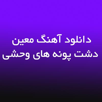 دانلود آهنگ معین دشت پونه های وحشی